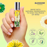 Blossom Roll on Lip Gloss, Scented Clear High Shine Moisturizing Lip Oil, Non Sticky, Infused with Real Flowers, Made in U...
