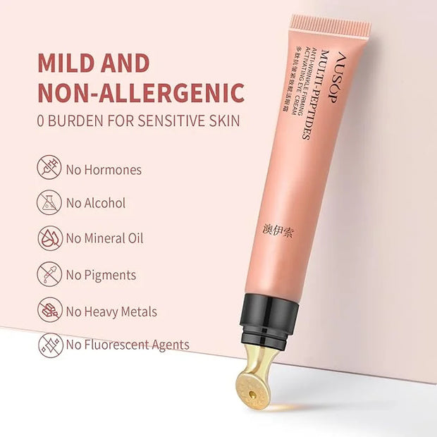 Anti-Aging Caffeine Eye Cream with Metallic Applicator, Eyebag Remover, Under Eye Cream Skin Care Anti-Wrinkles, Fine Line...