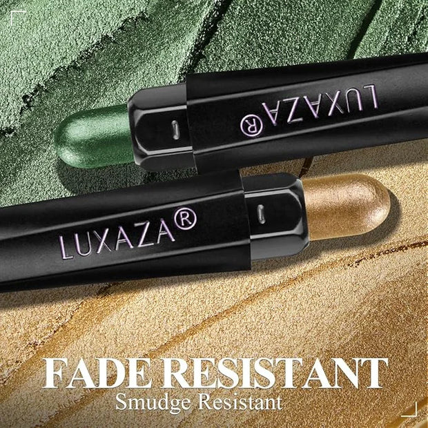 Neutral Eyeshadow Stick Makeup Set, Metallic Shimmer Matte Cream Eye Shadow Eyeliner Brightener Pencil Crayon - Classic 6P...