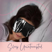 Celestial Silk Mulberry Silk Sleep Eye Mask with Adjustable Elastic Strap (Normal - Adjustable, Black Marble) - Product Image