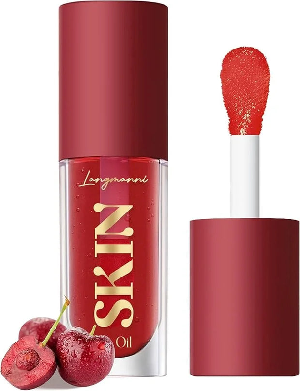 LANGMANNI Moisturizing Lip Oil,No-Sticky Lip Gloss Lip Balm Lip Care,Fruit Flavoured Lip Oil For Dry Lip's Moisturizing Hy...