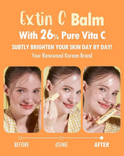 KAHI Extin C Balm - Vitamin C Infused Moisturizer Stick | Starter & Finishing Balm for Skin Brightening & Fine Lines (0.32...