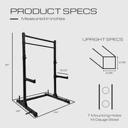 HulkFit Multi-Functional Adjustable Pro Series Squat Stand Squat 2 Pull - Product Image