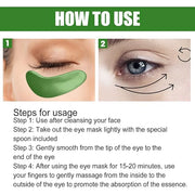 Seaweed Eye Mask, Under Eye Patches with Collagen and Hyaluronic Acid, Seaweed Tightening Eye Mask, Hydrating Green Eye Ge...