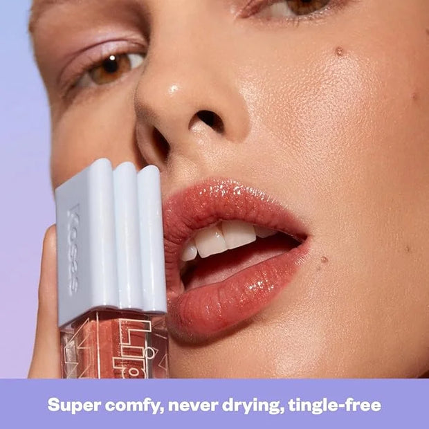 Kosas Wet Lip Oil Gloss - Hydrating Lip Plumping Treatment with Hyaluronic Acid & Peptides, Non-Sticky Finish (Dip) - Prod...