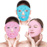 Bundle of CONBELLA Cold Face Eye Masks Ice Face Mask Hot Cold Compress and Ice Face Mask and Silicone Face Mask Cover Set ...