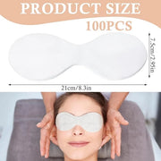 100 Pcs Disposable Non Woven Eye Care, Non Woven Eyes Covers for EyeCare, Disposable Eye Mask Cotton Spa Eyes Pads for Fac...