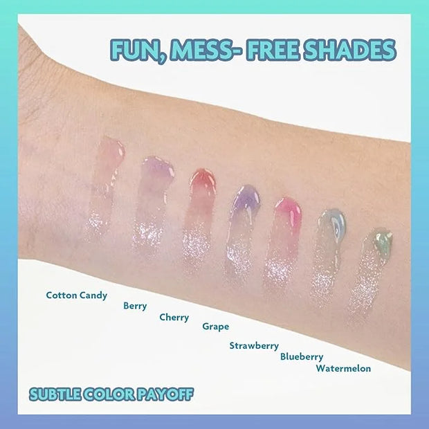 Disney Moana 7 Piece Plant Based Lip Gloss, Girls Party Favors, First Makeup Set for Girl, Perfect for Parties, Sleepovers...