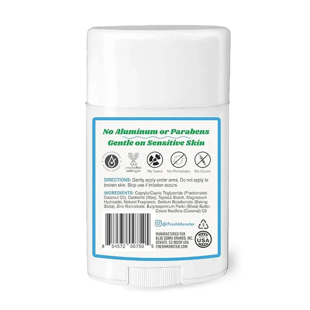 Fresh Monster Natural Deodorant for Kids and Teens I Aluminum-Free, Paraben-Free and Hypoallergenic I Dermatologist Tested...