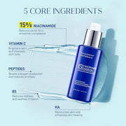15% Niacinamide Serum With VC, B5, Hyaluronic Acid, Peptide 50ML - Under Eye Patches for Dark Circles, Reduce Wrinkles Puf...