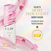 Olay Body Wash for Women, Indulgent Moisture, 24hr Moisturizing & Nourishing Formula, Infused with Vitamin B3 Complex, Lux...