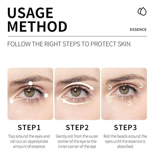 Collagen Eye Cream Anti Aging, Eye Cream with Roller for Dark Circles and Puffiness, Reduce Fine Line, Tightening Lifting ...