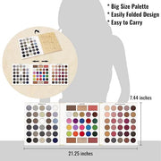 UCANBE Eyeshadow Makeup Palette 86 Colors, Matte Black