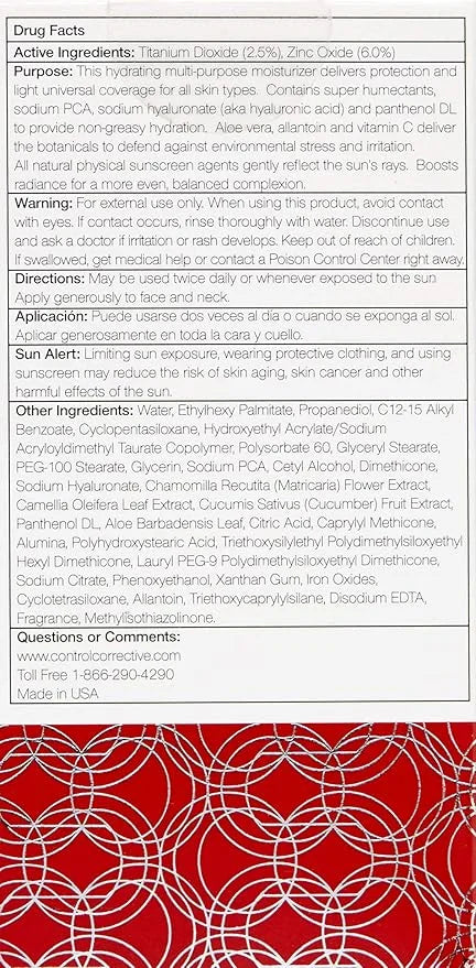 CONTROL CORRECTIVE Tinted Moisturizer With Spf 30, 2.5 Oz - Non-Greasy Hydration, Subtle, Healthy-Looking, Even Out Skin T...