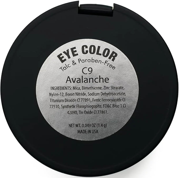 Avalanche Medium Royal Blue Denim Metallic Shimmering Smokey Eye Pressed Powder Single Vegan Eyeshadow; Talc, Paraben & Cr...