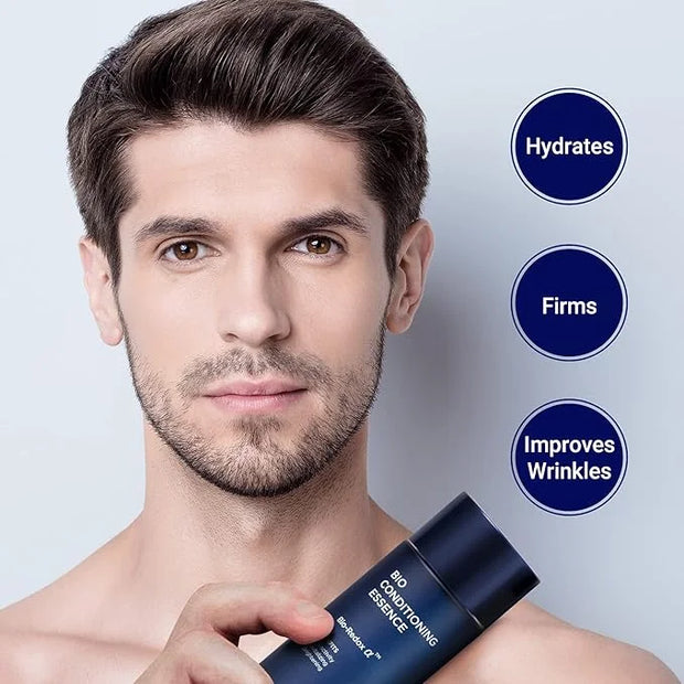 IOPE MEN BIO Anti-aging & Moisturizing Set, Cleanser, Emulsion, Conditioning Essence Serum and Soothing Aftershave, HOMME ...