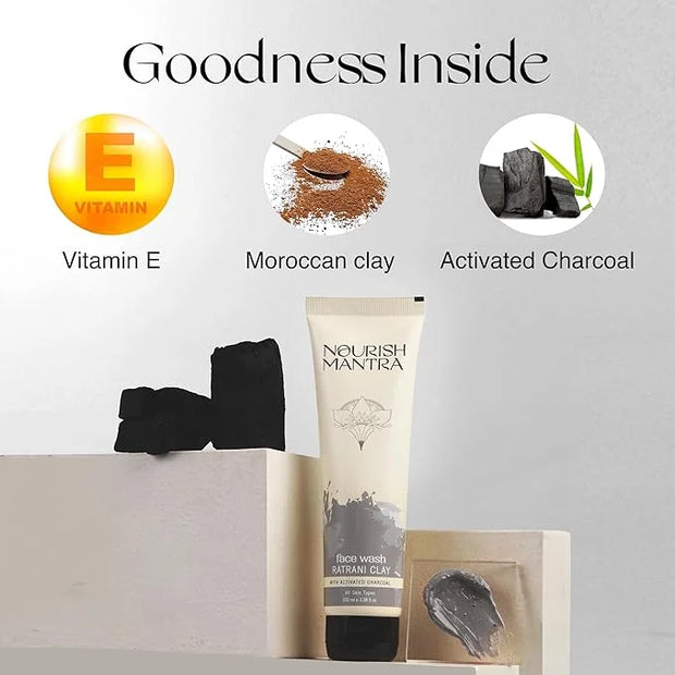 Nourish Mantra Eyebrow Growth Serum 10 ml and Ratrani Moroccan Lava Face Wash 100 ml - Product Image