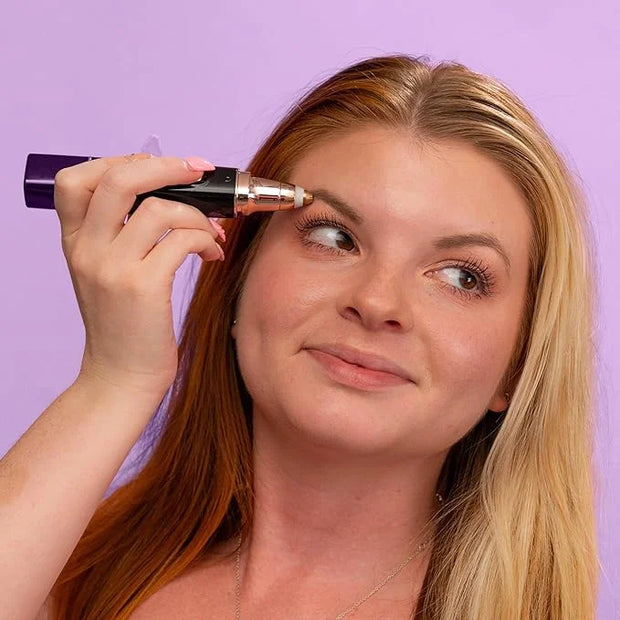 SPA SCIENCES - AIVA - The 2-in-1 Facial Hair Remover & Eyebrow Trimmer with Built-in LED Lights - Product Image