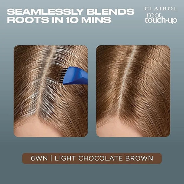 Clairol Root Touch-Up by Nice'n Easy Permanent Hair Dye, 6WN Light Chocolate Brown Hair Color, Pack of 1 - Product Image