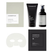 HOMMEFACE Men’s 2-Step Daily Skincare Kit + 5 Facial Sheet Mask Set Bundle - Product Image