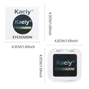 Kaely Pressed Single Eyeshadow Makeup, Deep Black Matte Highly Pigmented Monochrome Eye Shadow Palette, Waterproof Neutral...