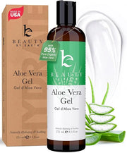Beauty by Earth Aloe Vera Gel - USA Made with Natural & Organic Ingredients, Pure Aloe Vera Plant Gel for Face Mask, Hair ...