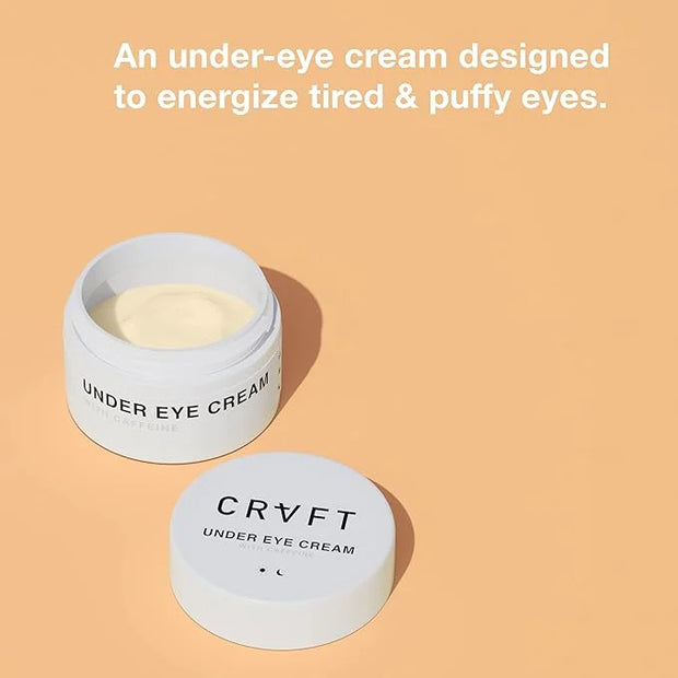 CRVFT Men's Under Eye Cream .25oz [AM/PM] | 30 Day Supply | Reduce the Appearance of Puffy Eyes + Lessen Dark Circles | In...
