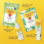 Burt's Bees Gentle Skin Care To-Go Set, Includes Cleanser, Towelettes, Lotion and Sheet Mask, Travel Size Facial Skin Care...