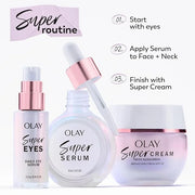 Olay Super Cream with Sunscreen SPF 30, 1.7 oz, Ultra Lightweight Face Moisturizer - Vitamin C & E, Hyaluronic Acid, Niaci...