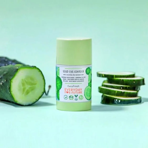 Cucumber Solid Eye Contour Serum Stick | Cooling Eye Serum Stick | Vegan & Cruelty Free Eye Serum Stick | 99% Natural Eye ...