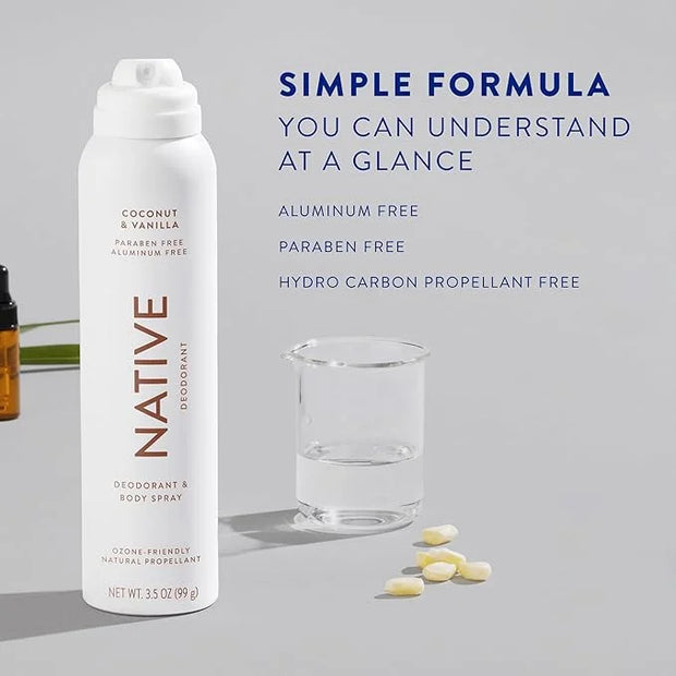 Native Deodorant & Body Spray Contains Naturally Derived Ingredients | Deodorant for Women and Men, All Day Odor Protectio...