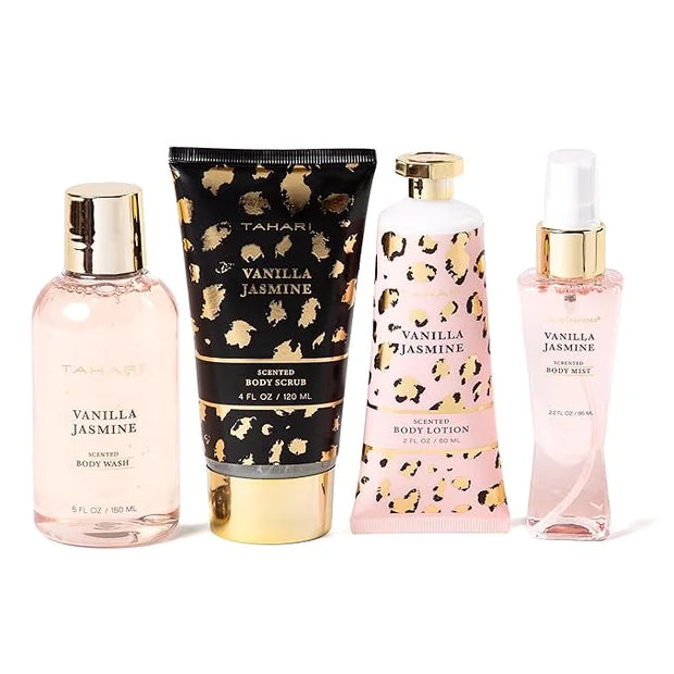 Tahari Vanilla Jasmine Spa Gift Set for Women – Luxurious Bath Kit with Body Lotion, Body Wash & Body Mist – Perfect Selfc...