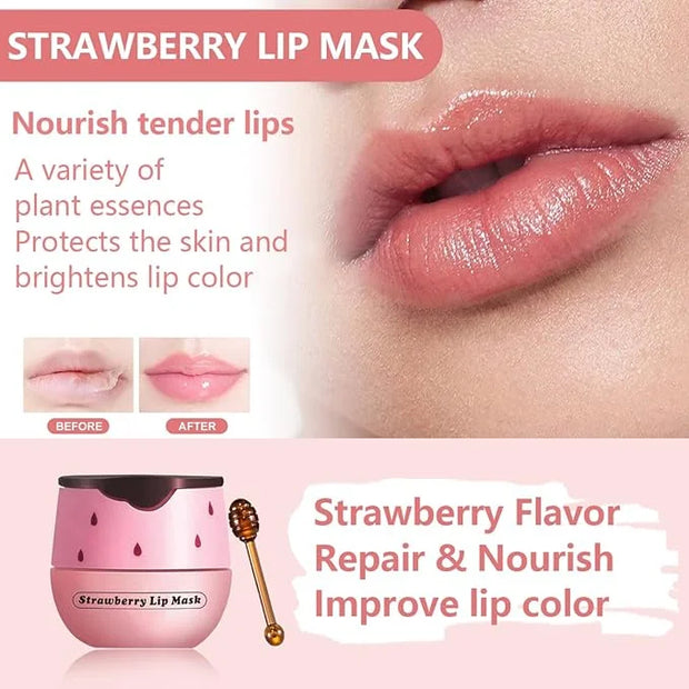Strawberry Lip Balm Sleeping Lip Mask,