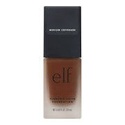 e.l.f. Flawless Satin Foundation, Lightweight & Medium Coverage, Semi-Matte Finish, Vegan & Cruelty-Free, Espresso, 0.68 F...