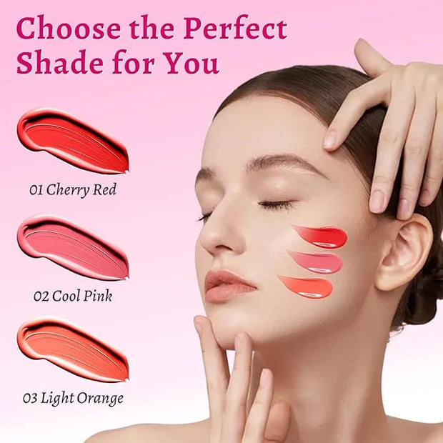 UCANBE 3PCS Liquid Blush Makeup Set – Dewy Cream Cheek Tint for Face – Blendable Long-Lasting Lightweight Natural Flushed ...