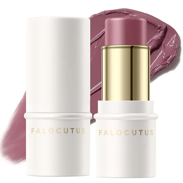 2Pcs Cream Blush Makeup Stick,Monochromatic Multi-Stick Face Blush for Cheek,Lip and Eye,Matte and Dewy Finish for Long We...