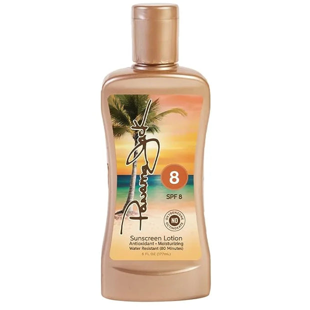 Panama Jack Sunscreen Tanning Lotion - SPF 8, PABA, Paraben, Gluten & Cruelty Free, Antioxidant Moisturizing Formula, Wate...