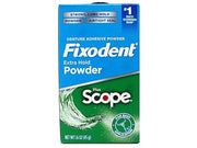 Fixodent Denture Adhesive Powder, Extra Strong, Plus Scope, Strong, Long Hold Powder, Airtight Seal, 1.6 OZ, Pack of 3 - P...