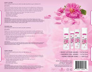 Bulgarian Rose Oil Moisturizing Body Care 3 Piece Gift Set - Natural Rose Body Lotion, Natural Rose Body Wash, Natural Ros...