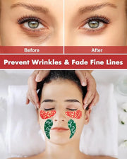 2 Pairs Reusable Under Eye Wrinkle Patches Silicone Mask, Plump Fine Lines & Wrinkles, with Metal Eye Cream Applicator, Ti...