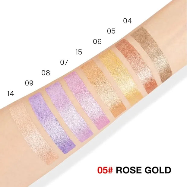 evpct Bronze Gold Shimmer Cream Eye Shadow Brightener Sticks Set for Eyes, Bronze Gold Shimmery Matte Pencil Eye shadow Ap...
