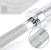 4ft Barbell Weight Bar Solid Steel Straight Weightlifting 2 Collars - Product Image