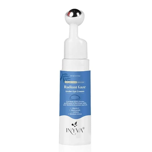 Radiant Gaze Under Eye Cream | Reduces Dark Circles, Puffiness & Fine Lines | Hydrating Vitamin C & Caffeine Formula | Soo...