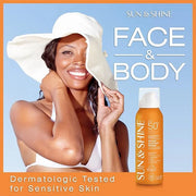 SUN & SHINE MINERAL SUNSCREEN MOUSSE: 100% mineral zinc oxide SPF50 Broad Spectrum UVA UVB, Face Body Protection, Sunburn ...