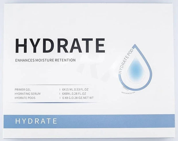 Hydrate - Oxygen Facial CO2 Therapy, Home Facial, 6 Pods + 6 Primer Gel + 6 Serum After Treatment (New Formula Less Foam) ...