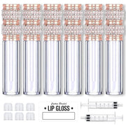 AMORIX 6pcs Lip Gloss Tubes with Wand 5ml Empty LipGloss Containers Pearl Diamond Lipgloss Bottles Crystal Lip Gloss Suppl...