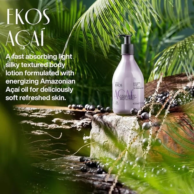 natura - Ekos Açaí Revitalizing Body Lotion Refill - Vegan Skin Care - 24 Hours of Soft Skin - Improves Skin Elasticity - ...