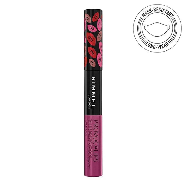 Rimmel London Provocalips 16hr Kiss-Proof Lip Color Bundle - 230 Kiss Fatal & 005 Just Teasing, 14 fl.oz. Each - Product I...