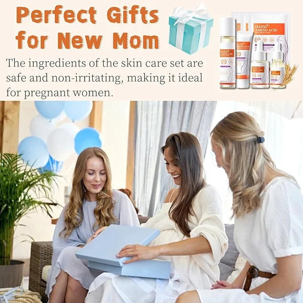 Oats Skincare Set Mom Women Gift - Pregnancy Must Haves - 7PCS Skin Care Set - Anti-Wrinkle New Mom Gifts - Skin Care Prod...