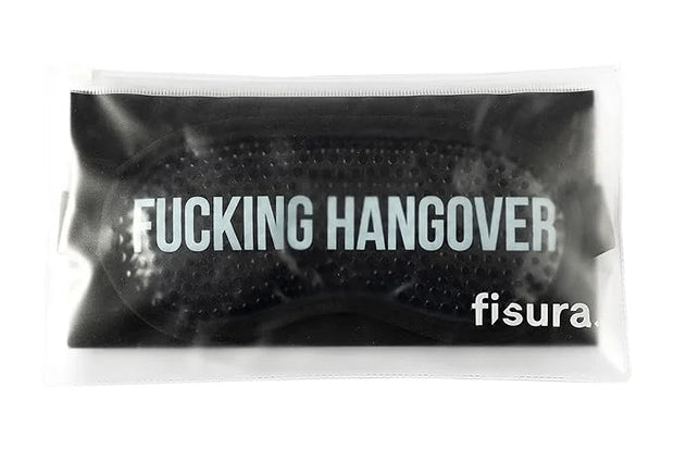Fisura - Cooling gel eye mask F*cking hangover. Black hangover eye mask. Gel mask for puffy eyes and dark circles. Cold/Wa...
